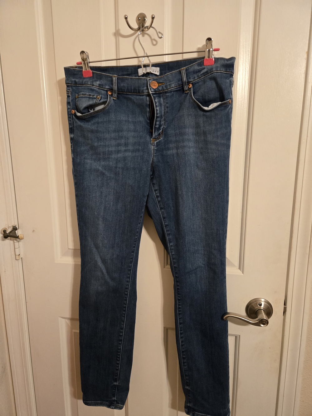 LOFT Women's Dark Blue Skinny Jeans